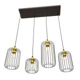 mini: Lampa wisząca VANDER nowoczesna czarna / złota E27 15W LED (2)