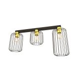 mini: Lampa sufitowa BARN nowoczesna czarna / złota E27 15W LED (1)
