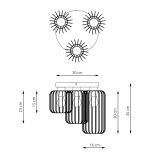 mini: Lampa sufitowa BARN nowoczesna czarna / złota E27 15W LED (4)