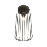 mini: Lampa sufitowa BARN nowoczesna czarna E27 15W LED (1)