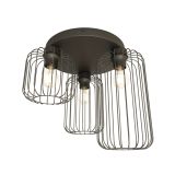 mini: Lampa sufitowa BARN nowoczesna czarna E27 15W LED (1)