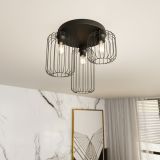 mini: Lampa sufitowa BARN nowoczesna czarna E27 15W LED (3)