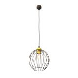 mini: Lampa wisząca NANDO nowoczesna czarna / złota E27 15W LED (1)