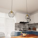 mini: Lampa wisząca NANDO nowoczesna czarna / złota E27 15W LED (5)