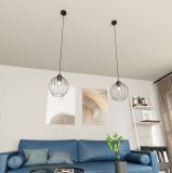 mini: Lampa wisząca NANDO nowoczesna czarna E27 15W LED (3)
