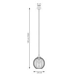 mini: Lampa wisząca NANDO nowoczesna czarna E27 15W LED (8)