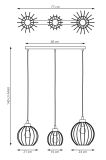 mini: Lampa wisząca NANDO nowoczesna czarna E27 15W LED (8)