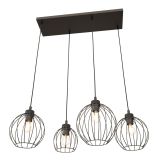 mini: Lampa wisząca NANDO nowoczesna czarna E27 15W LED (1)