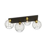 Lampa sufitowa NEST nowoczesna czarna / złota E27 15W LED