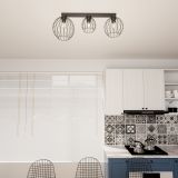 mini: Lampa sufitowa NEST nowoczesna czarna E27 15W LED (5)