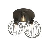mini: Lampa sufitowa NEST nowoczesna czarna E27 15W LED (1)