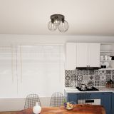 mini: Lampa sufitowa NEST nowoczesna czarna E27 15W LED (3)