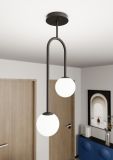 mini: Lampa wisząca ATRIA nowoczesna czarna E14 10W LED (2)