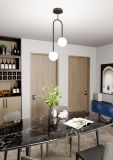 mini: Lampa wisząca ATRIA nowoczesna czarna E14 10W LED (3)
