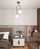 mini: Lampa wisząca ATRIA nowoczesna czarna E14 10W LED (5)