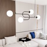mini: Lampa wisząca ATRIA nowoczesna czarna E14 10W LED (3)