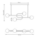 mini: Lampa wisząca ATRIA nowoczesna czarna E14 10W LED (7)
