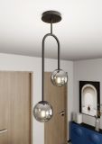 mini: Lampa wisząca ATRIA nowoczesna czarna E14 10W LED (2)