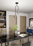 mini: Lampa wisząca ATRIA nowoczesna czarna E14 10W LED (3)