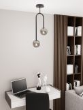mini: Lampa wisząca ATRIA nowoczesna czarna E14 10W LED (4)