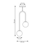 mini: Lampa wisząca ATRIA nowoczesna czarna E14 10W LED (6)