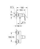 Bateria Prysznicowa Eurosmart 32837000 Grohe