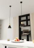 mini: Lampa wisząca ROSA nowoczesna czarna / złota E27 15W LED (2)