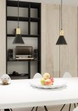 mini: Lampa wisząca ROSA nowoczesna czarna / złota E27 15W LED (3)
