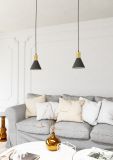 mini: Lampa wisząca ROSA nowoczesna czarna / złota E27 15W LED (4)