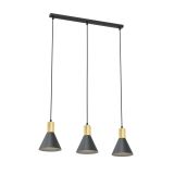 mini: Lampa wisząca ROSA nowoczesna czarna / złota E27 15W LED (1)