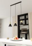mini: Lampa wisząca ROSA nowoczesna czarna / złota E27 15W LED (2)