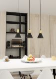 mini: Lampa wisząca ROSA nowoczesna czarna / złota E27 15W LED (3)