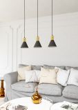 mini: Lampa wisząca ROSA nowoczesna czarna / złota E27 15W LED (4)