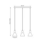 mini: Lampa wisząca ROSA nowoczesna czarna / złota E27 15W LED (5)