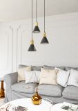 mini: Lampa wisząca ROSA nowoczesna czarna / złota E27 15W LED (4)