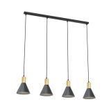 mini: Lampa wisząca ROSA nowoczesna czarna / złota E27 15W LED (1)