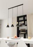 mini: Lampa wisząca ROSA nowoczesna czarna / złota E27 15W LED (2)
