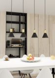 mini: Lampa wisząca ROSA nowoczesna czarna / złota E27 15W LED (3)