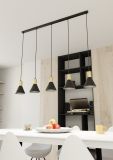 mini: Lampa wisząca ROSA nowoczesna czarna / złota E27 15W LED (2)