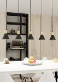 mini: Lampa wisząca ROSA nowoczesna czarna / złota E27 15W LED (3)