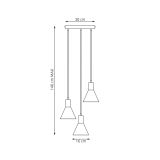 mini: Lampa wisząca ROSA nowoczesna biała E27 15W LED (5)