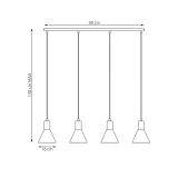 mini: Lampa wisząca ROSA nowoczesna biała E27 15W LED (5)
