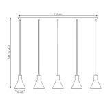 mini: Lampa wisząca ROSA nowoczesna biała E27 15W LED (5)