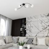 mini: Lampa sufitowa VIBRA nowoczesna czarna E14 10W LED (6)