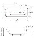 Wanna Do Zabudowy Talia 140x70 Besco