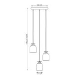 mini: Lampa wisząca TARGET nowoczesna biała E27 15W LED (5)