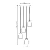 mini: Lampa wisząca TARGET nowoczesna biała E27 15W LED (5)