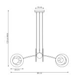 mini: Lampa wisząca SKIVA nowoczesna czarna E27 15W LED (5)