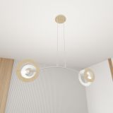 mini: Lampa wisząca SKIVA nowoczesna biała E27 15W LED (4)