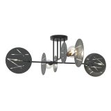 mini: Lampa sufitowa FRICK nowoczesna czarna E27 15W LED (1)